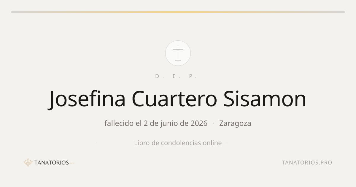 Memorial de Josefina Cuartero Sisamon