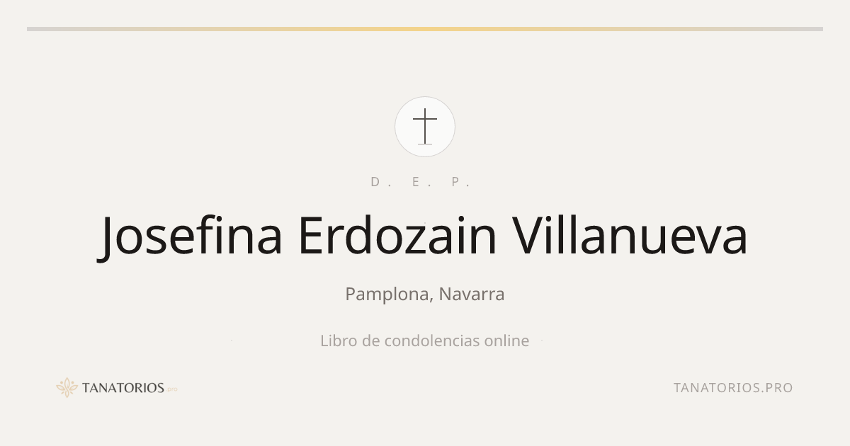 Memorial de Josefina Erdozain Villanueva