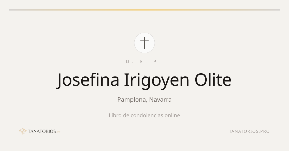 Memorial de Josefina Irigoyen Olite