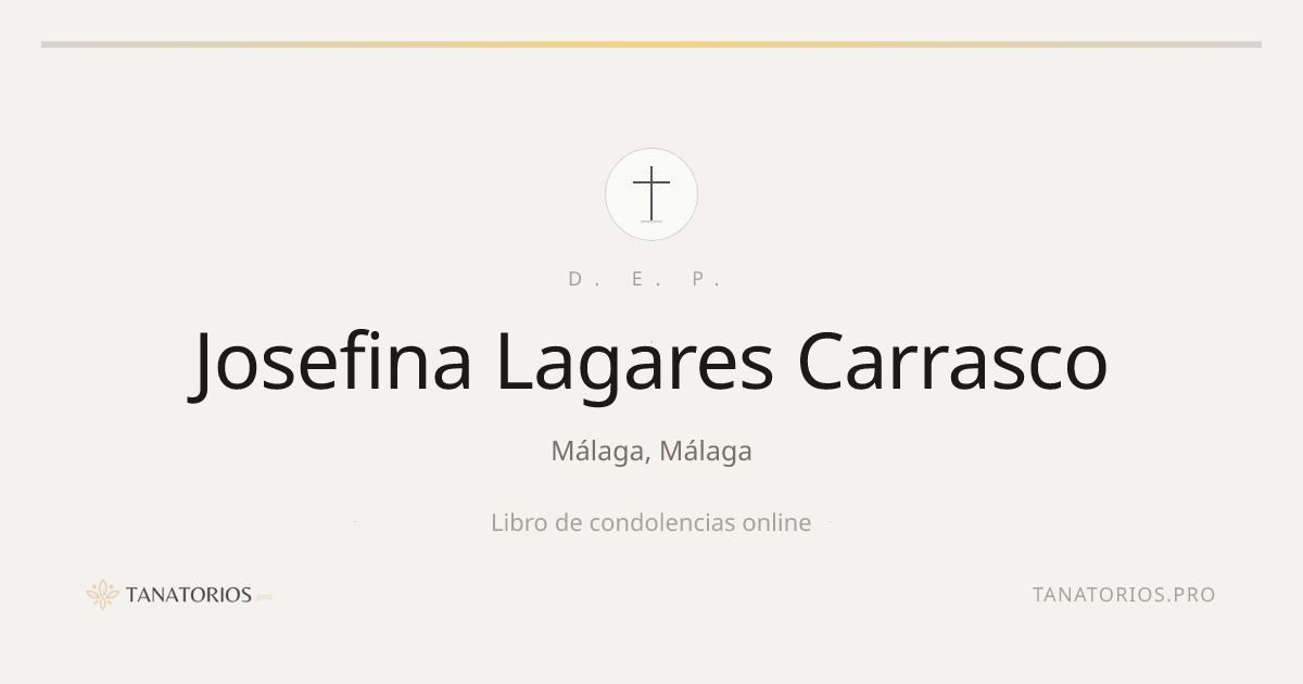 Memorial de Josefina Lagares Carrasco