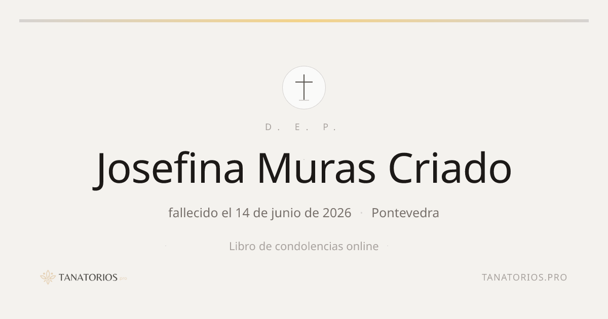 Memorial de Josefina Muras Criado