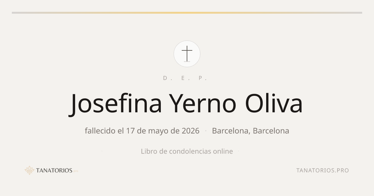 Memorial de Josefina Yerno Oliva