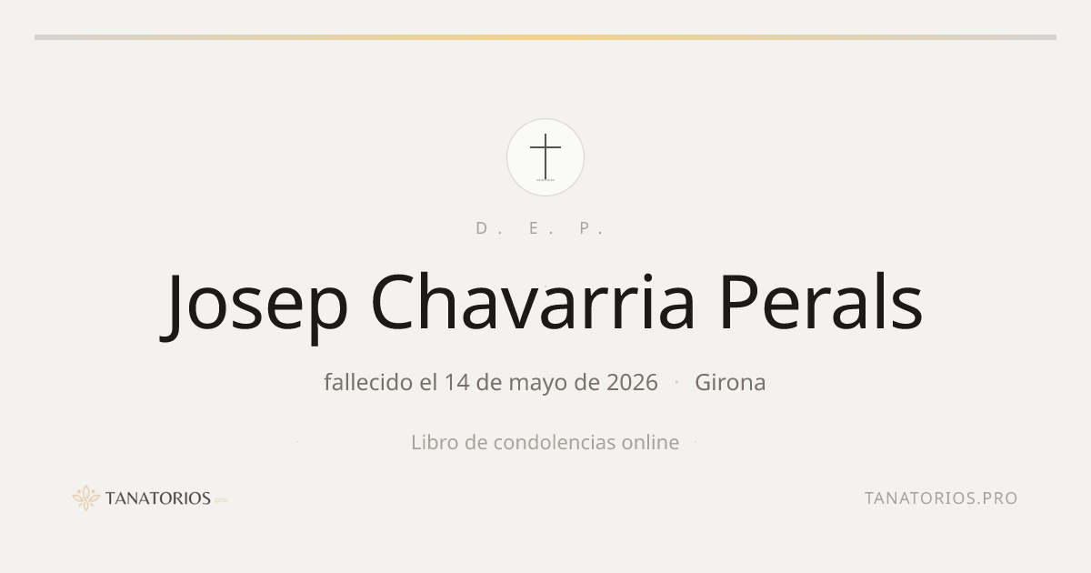 Memorial de Josep Chavarria Perals