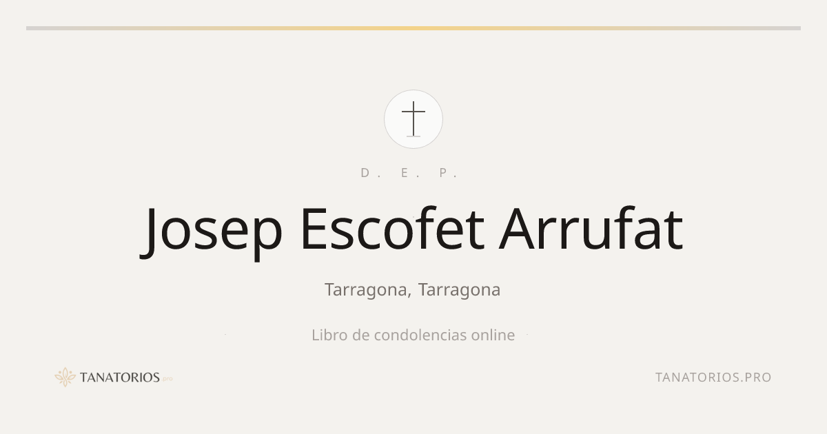 Memorial de Josep Escofet Arrufat