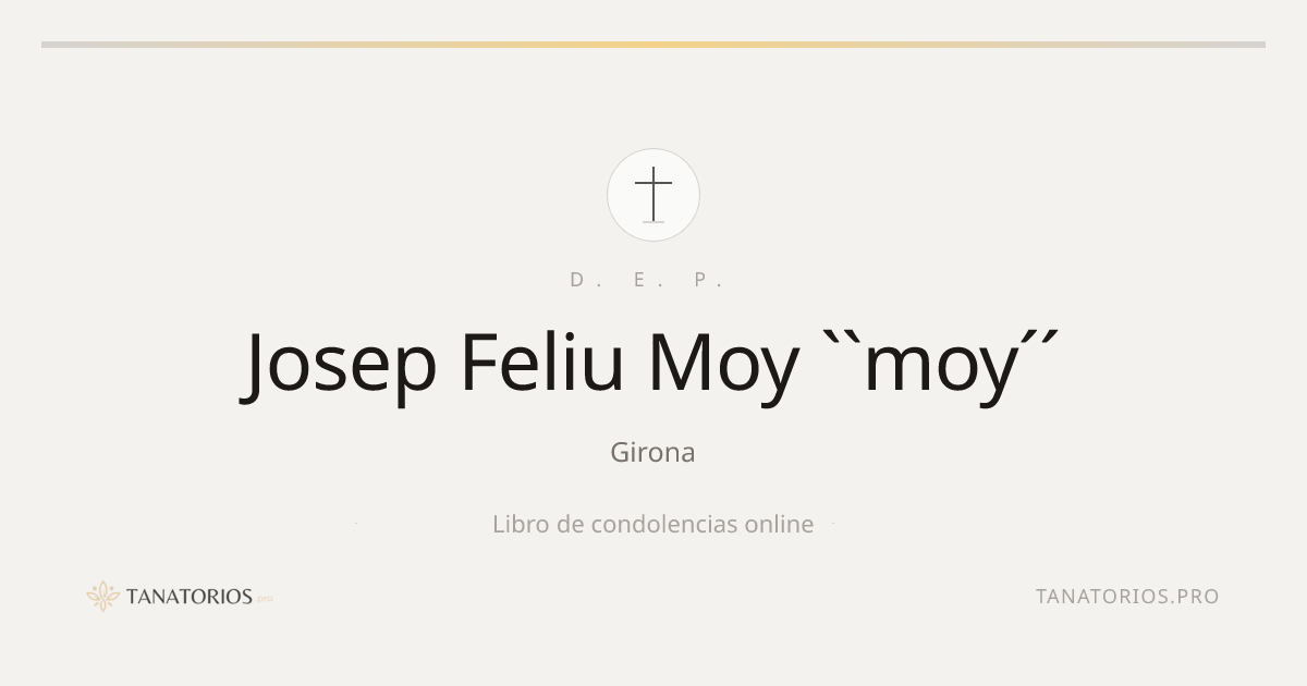 Memorial de Josep Feliu Moy ``moy´´