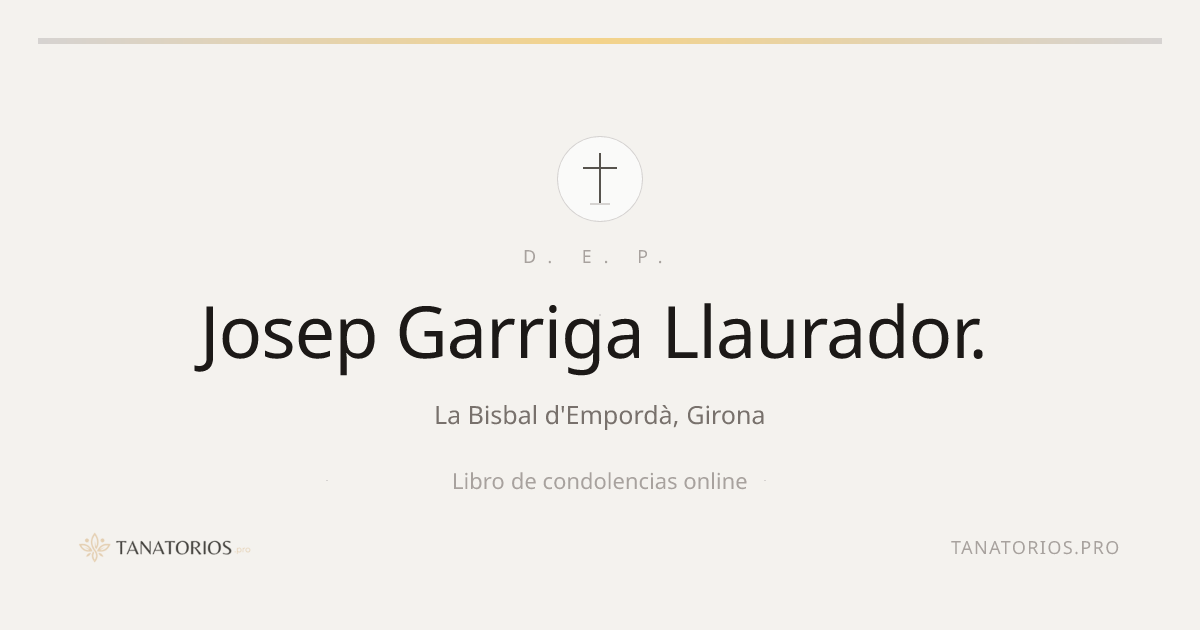 Memorial de Josep Garriga Llaurador.