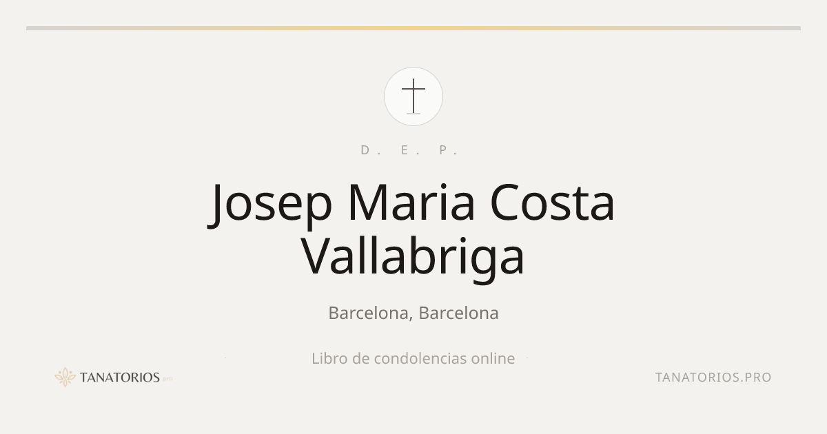Memorial de Josep Maria Costa Vallabriga