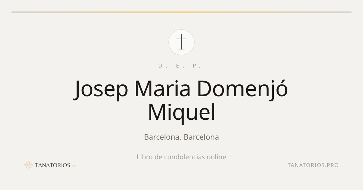 Memorial de Josep Maria Domenjó Miquel