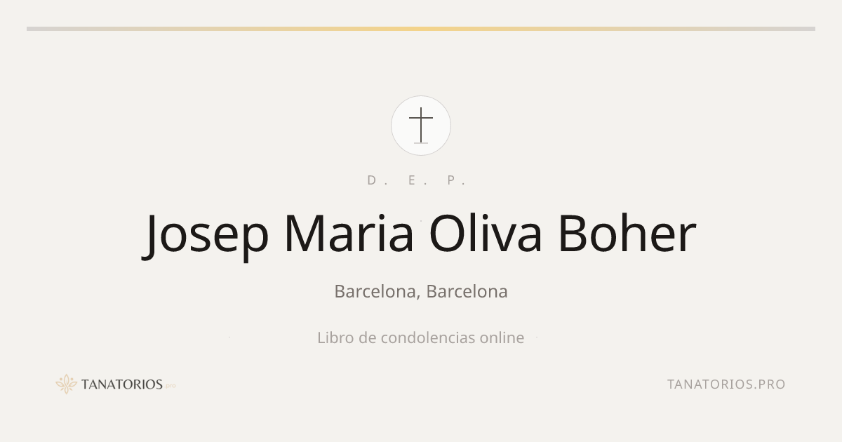 Memorial de Josep Maria Oliva Boher