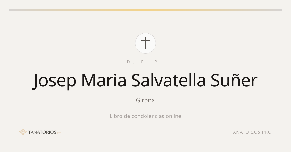 Memorial de Josep Maria Salvatella Suñer