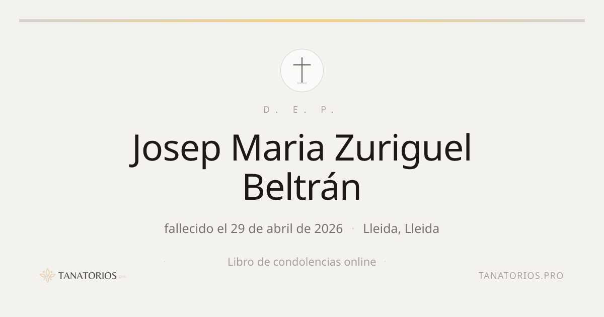 Memorial de Josep Maria Zuriguel Beltrán