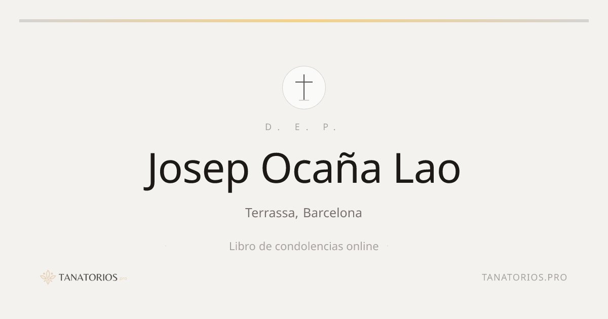 Memorial de Josep Ocaña Lao