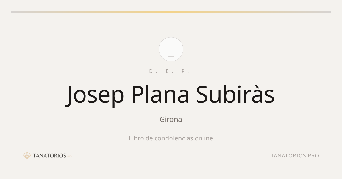 Memorial de Josep Plana Subiràs