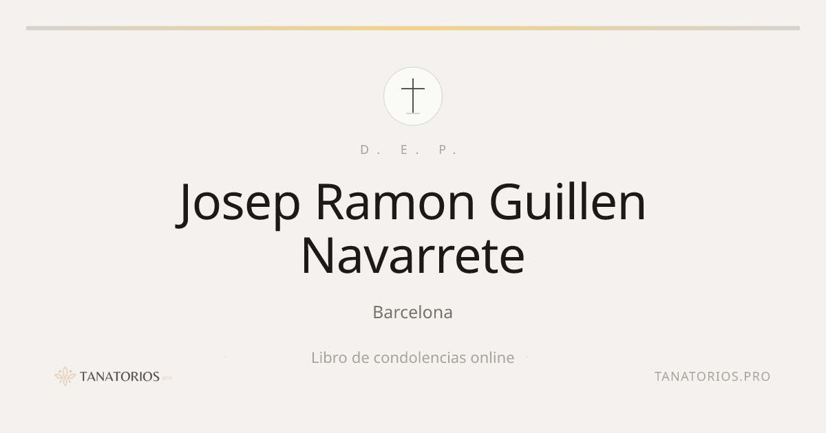 Memorial de Josep Ramon Guillen Navarrete