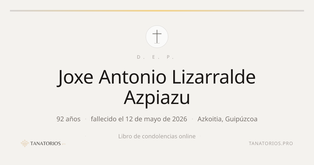 Memorial de Joxe Antonio Lizarralde Azpiazu