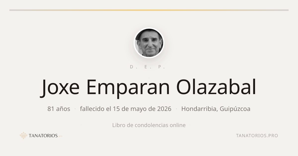 Memorial de Joxe Emparan Olazabal