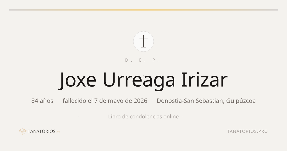 Memorial de Joxe Urreaga Irizar