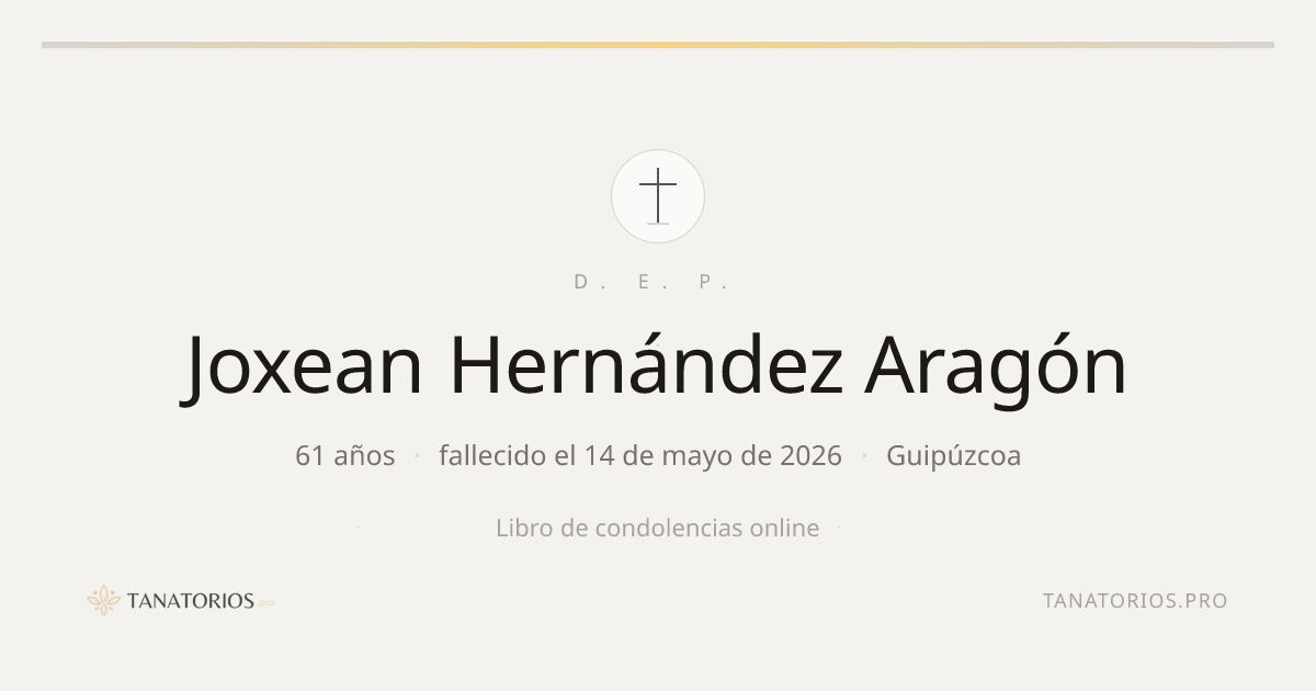 Memorial de Joxean Hernández Aragón
