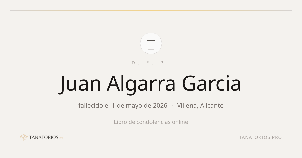 Memorial de Juan Algarra Garcia