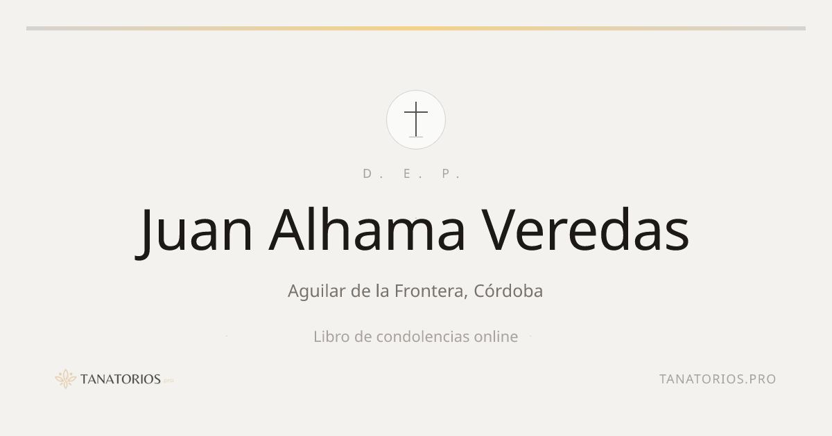 Memorial de Juan Alhama Veredas