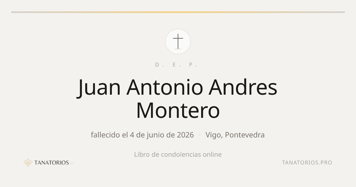 Memorial de Juan Antonio Andres Montero