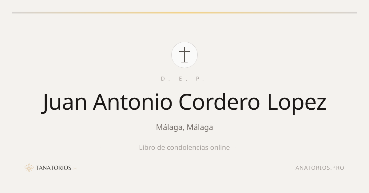Memorial de Juan Antonio Cordero Lopez