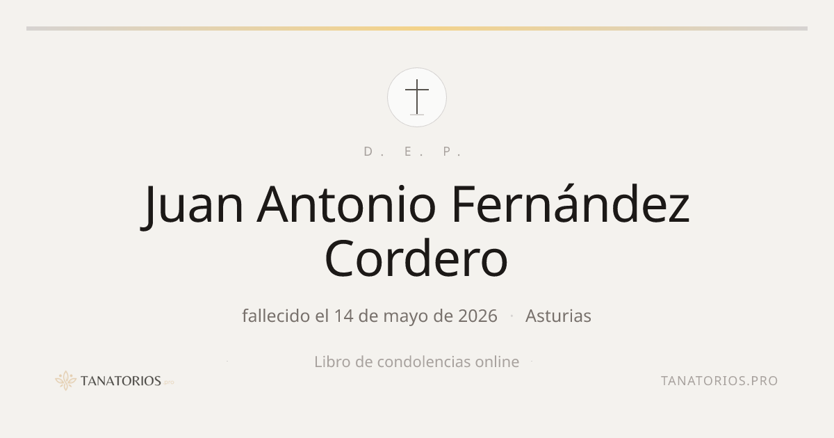 Memorial de Juan Antonio Fernández Cordero