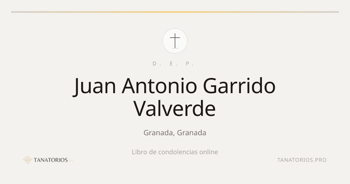 Memorial de Juan Antonio Garrido Valverde
