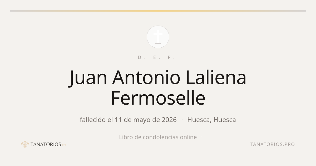 Memorial de Juan Antonio Laliena Fermoselle