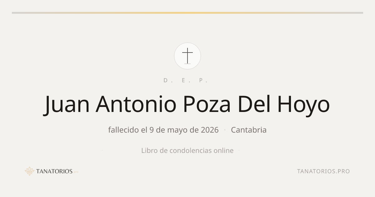 Memorial de Juan Antonio Poza Del Hoyo