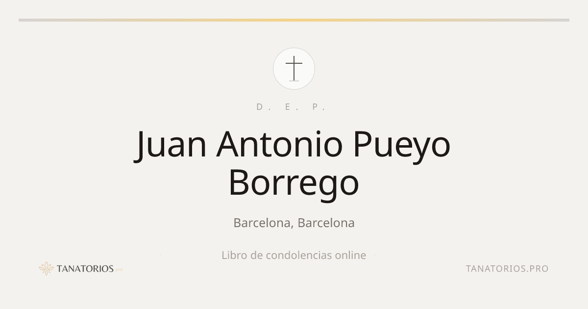 Memorial de Juan Antonio Pueyo Borrego