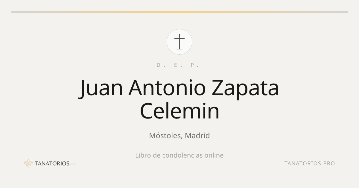 Memorial de Juan Antonio Zapata Celemin