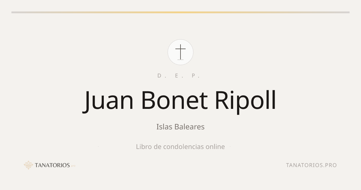 Memorial de Juan Bonet Ripoll