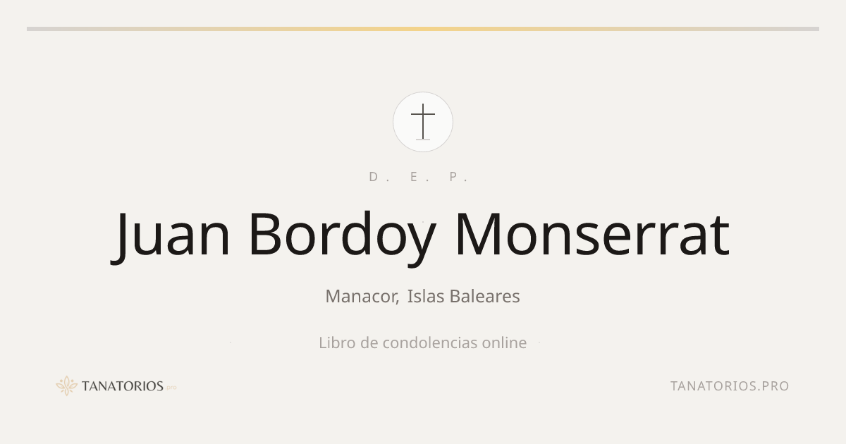 Memorial de Juan Bordoy Monserrat
