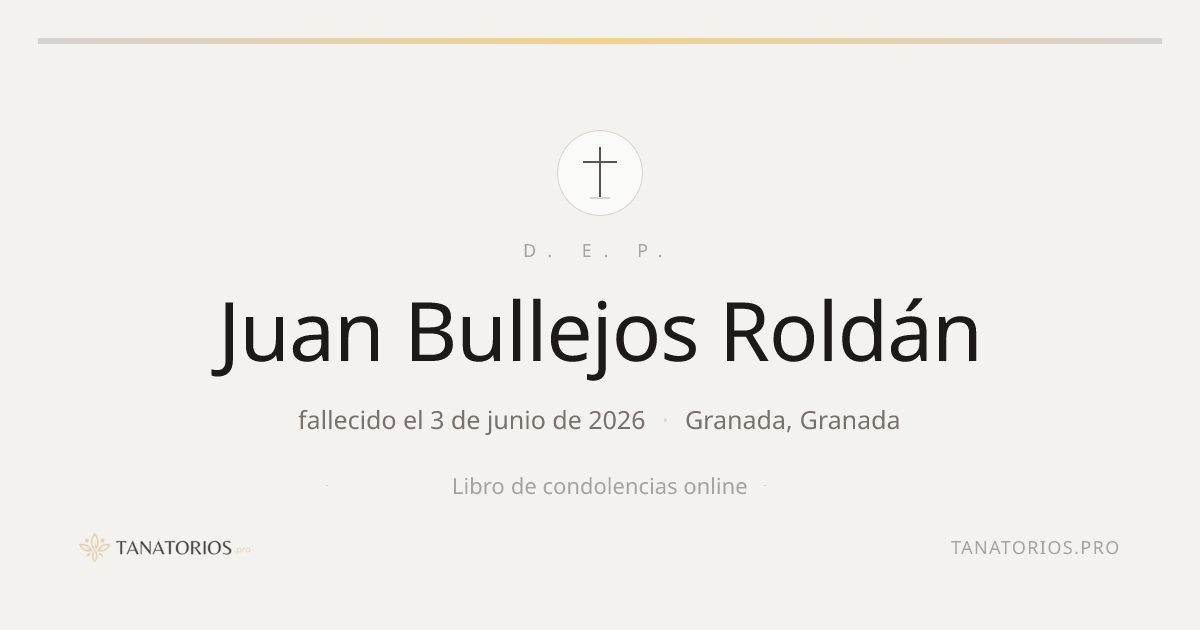 Memorial de Juan Bullejos Roldán