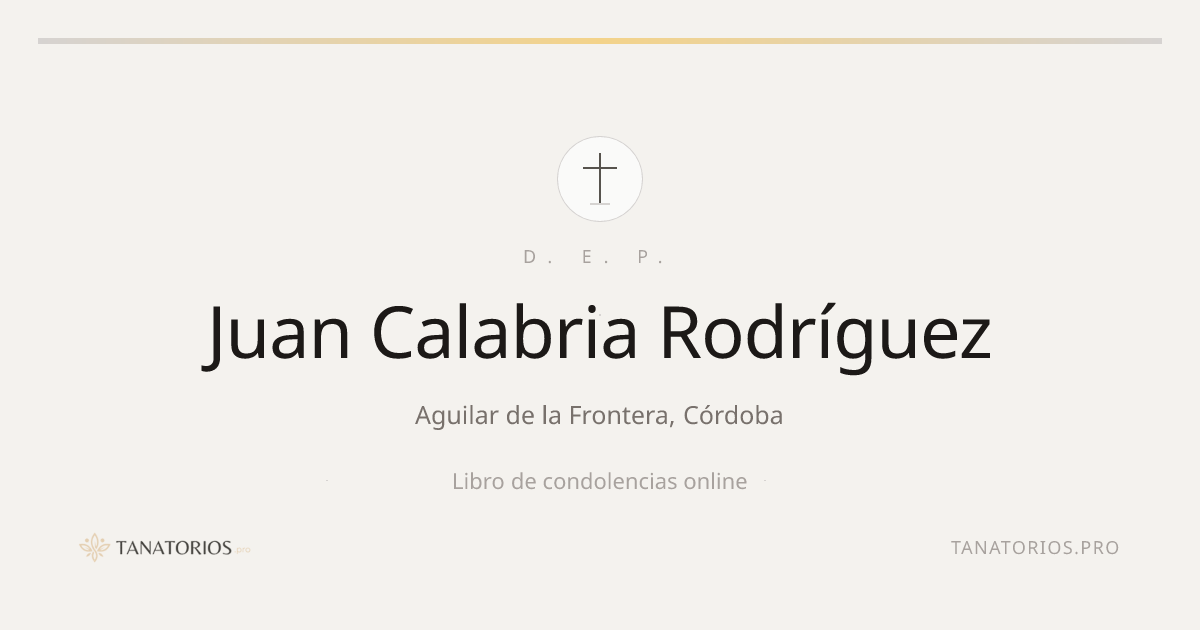 Memorial de Juan Calabria Rodríguez