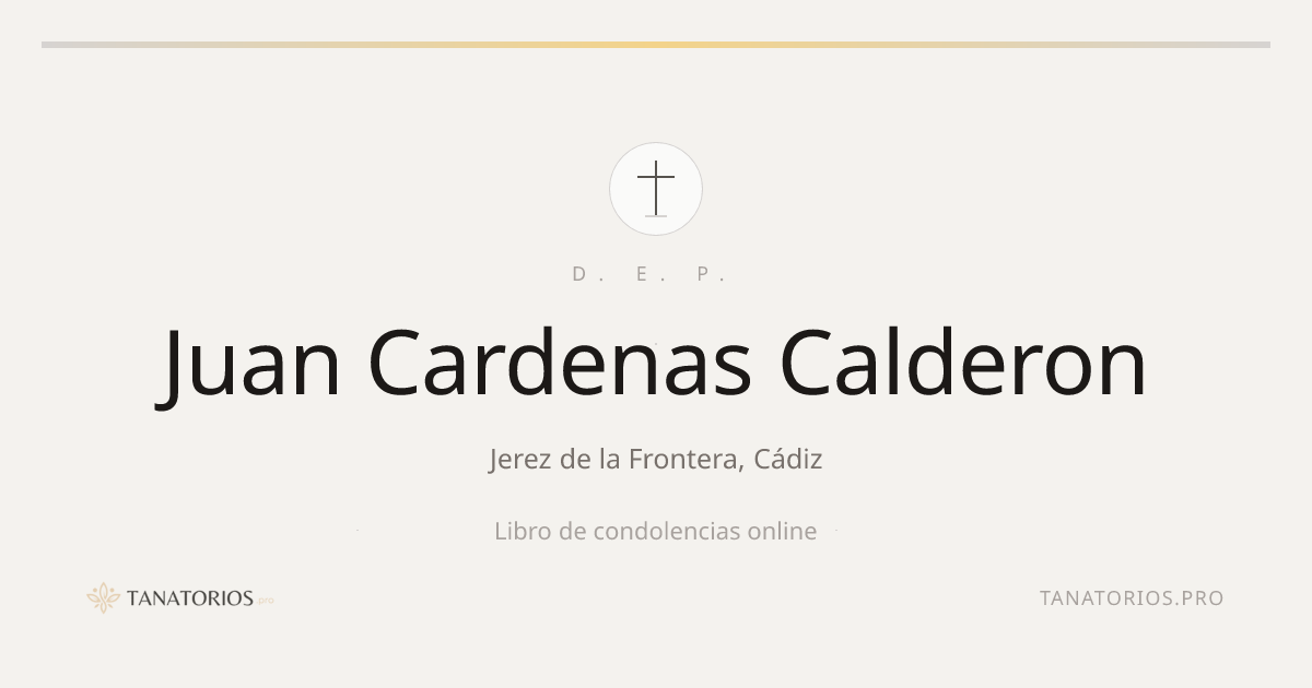 Memorial de Juan Cardenas Calderon