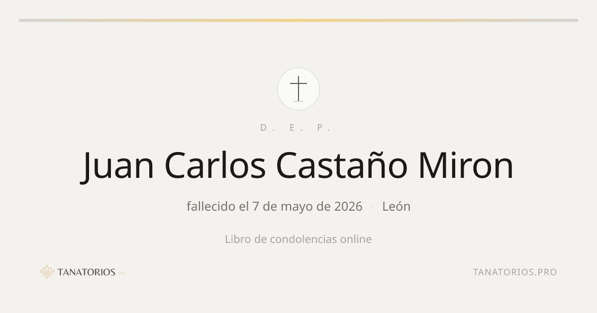 Memorial de Juan Carlos Castaño Miron