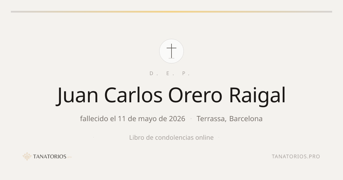 Memorial de Juan Carlos Orero Raigal