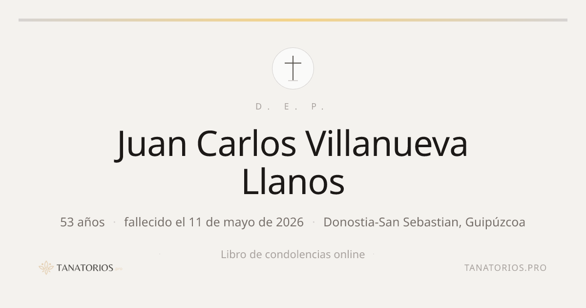 Memorial de Juan Carlos Villanueva Llanos