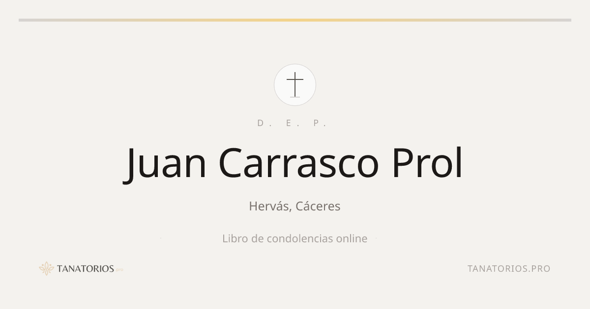 Memorial de Juan Carrasco Prol