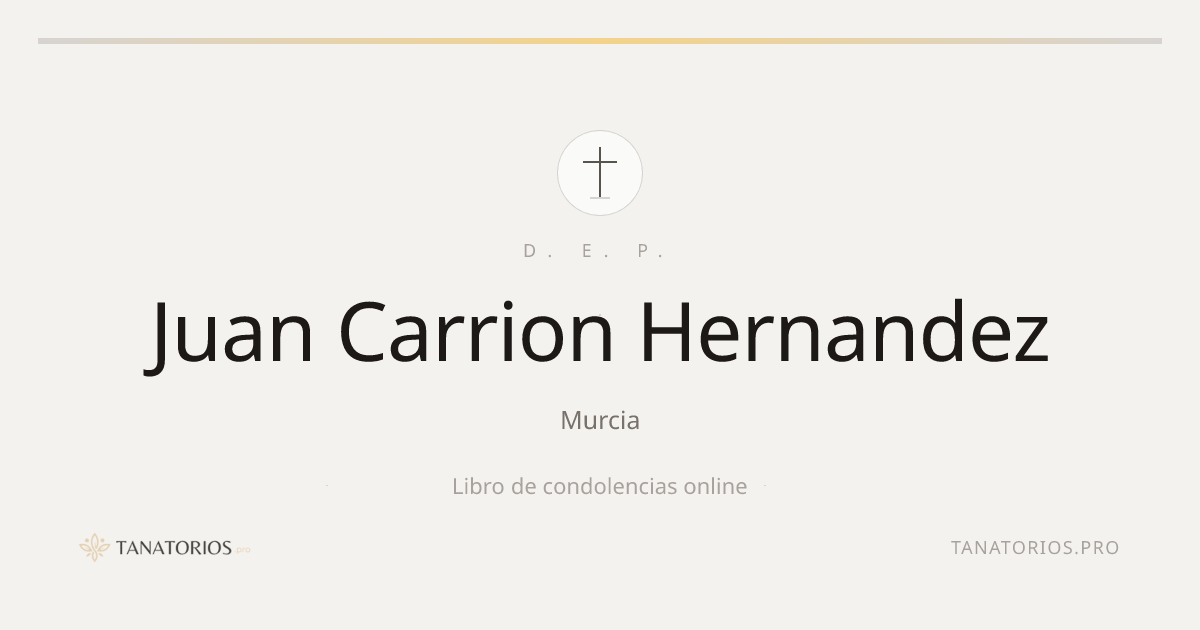 Memorial de Juan Carrion Hernandez
