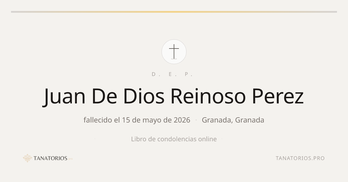 Memorial de Juan De Dios Reinoso Perez