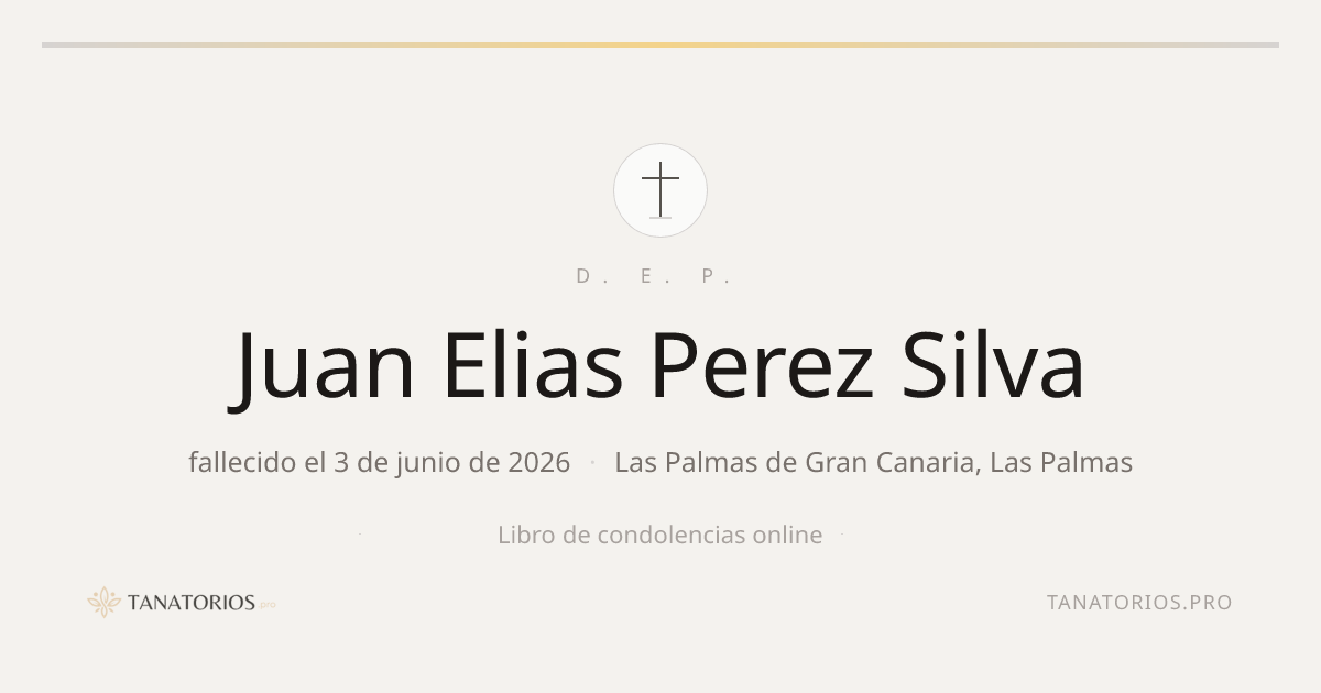 Memorial de Juan Elias Perez Silva