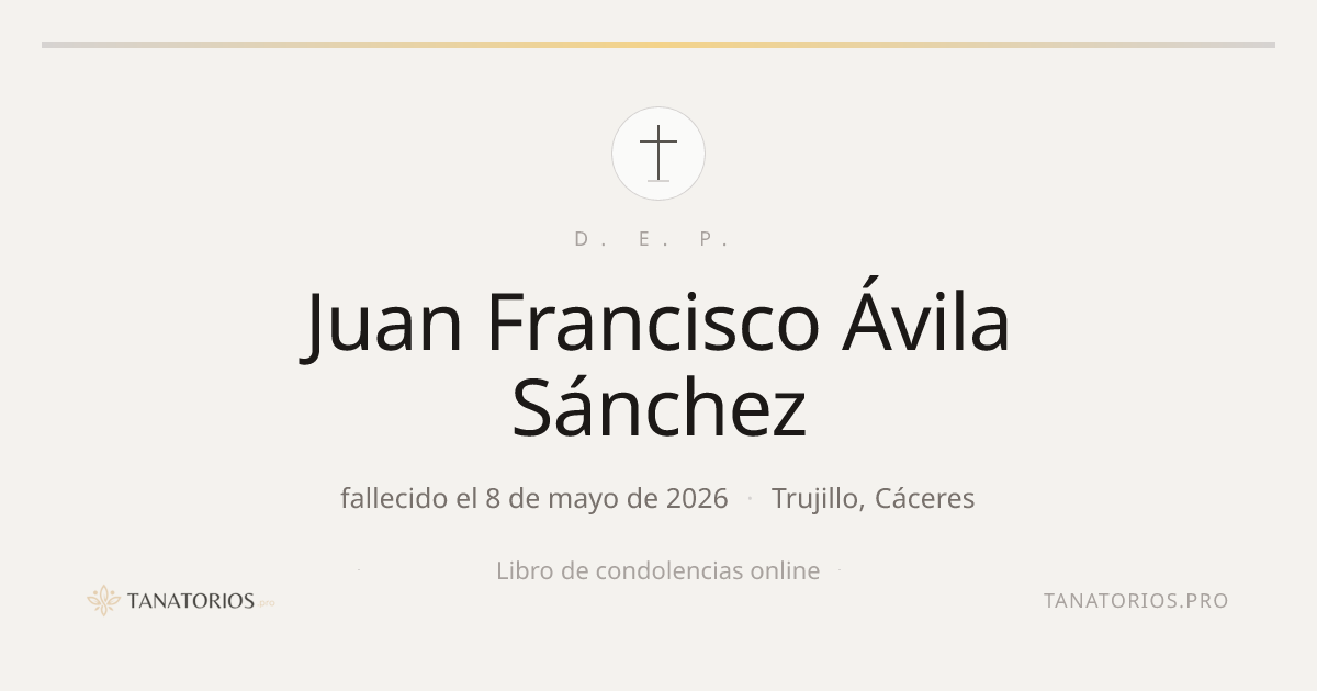 Memorial de Juan Francisco Ávila Sánchez