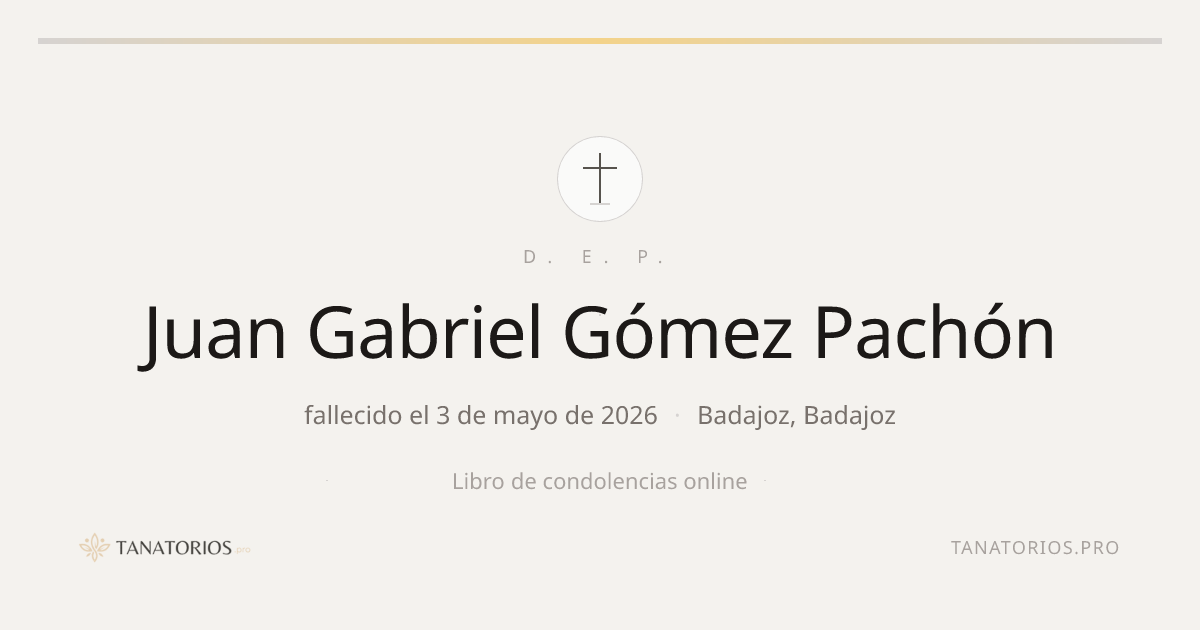 Memorial de Juan Gabriel Gómez Pachón