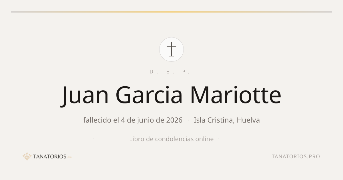 Memorial de Juan Garcia Mariotte