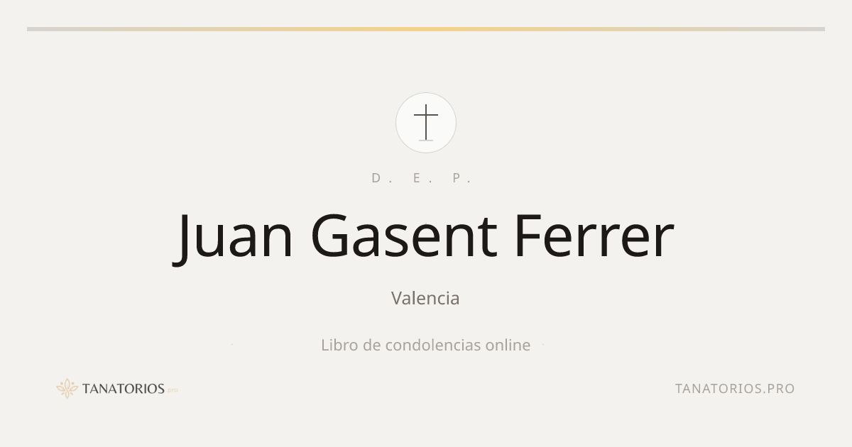 Memorial de Juan Gasent Ferrer