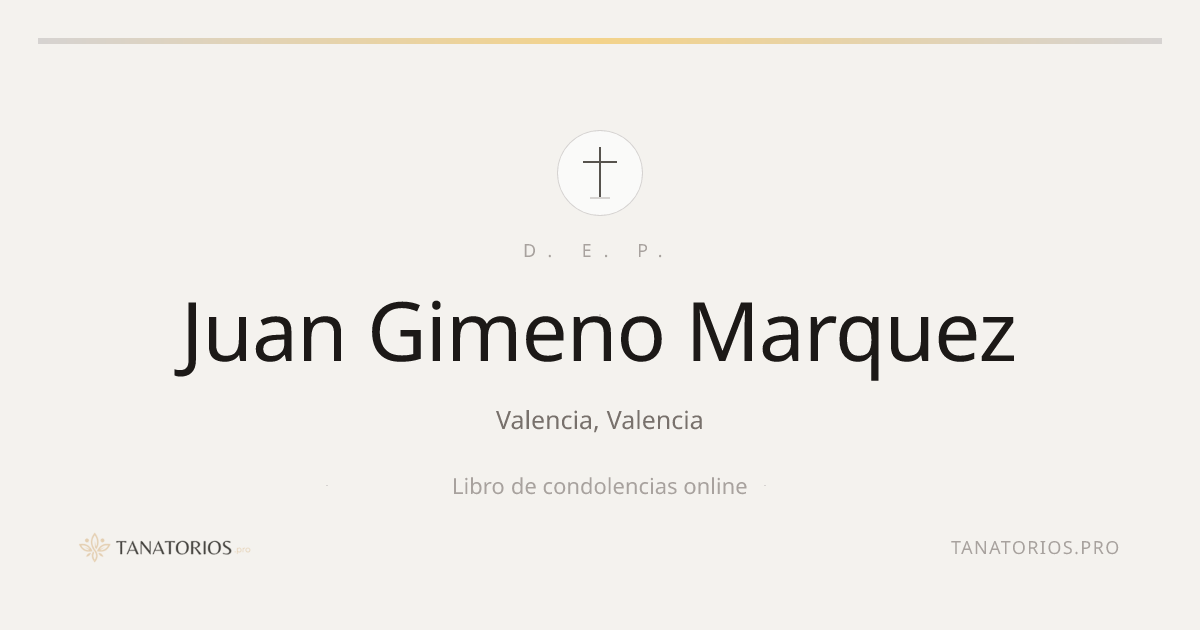 Memorial de Juan Gimeno Marquez