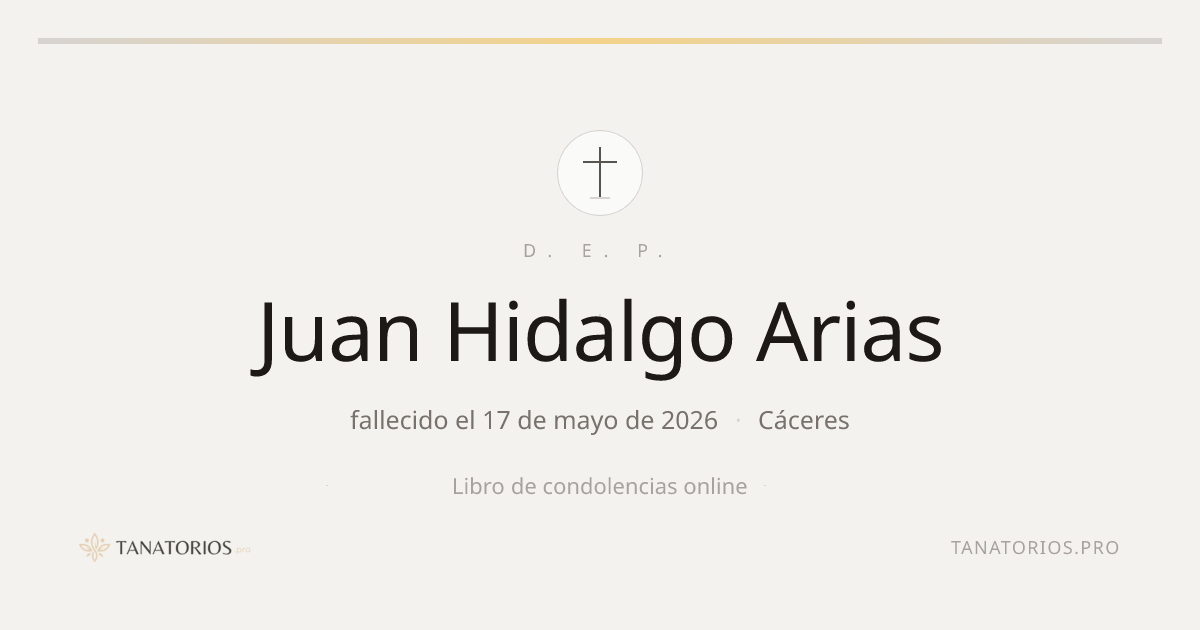 Memorial de Juan Hidalgo Arias